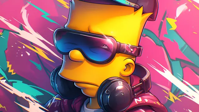 The Simpsons Bart Graffiti Artist wallpaper on Pixipics