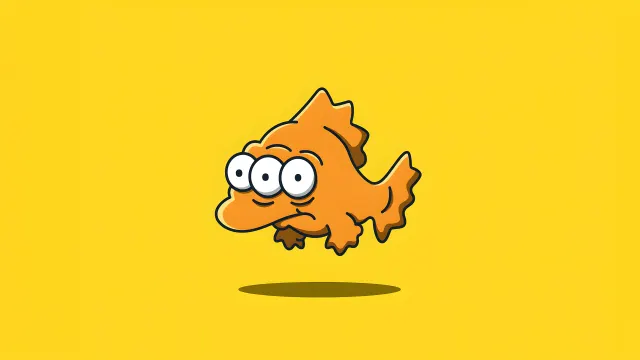 The Simpsons Blinky Minimalist wallpaper on Pixipics