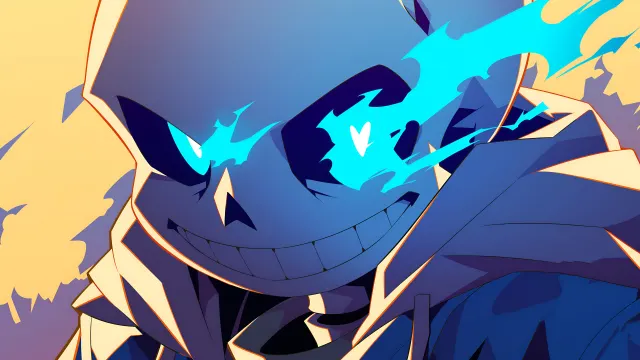 Sans Undertale Blue Flame Anime Style wallpaper on Pixipics