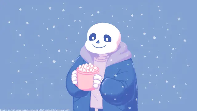 Undertale Sans Cozy Hot Chocolate wallpaper on Pixipics
