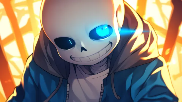 Undertale Sans Glowing Eye wallpaper on Pixipics