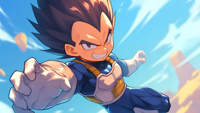 Db Super Vegeta Chibi Charging wallpaper on Pixipics