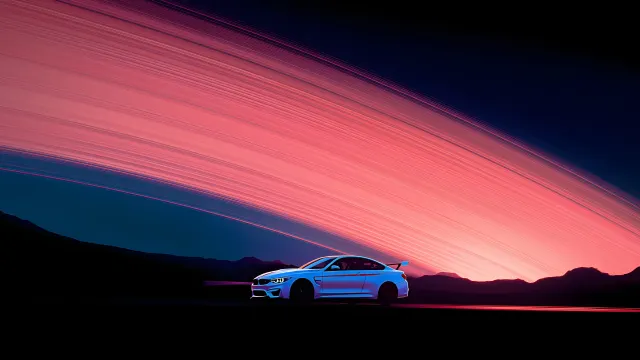 Bmw M4 Cosmic Rings Neon Trails wallpaper on Pixipics