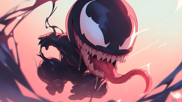 Chibi Venom Tongue Out Symbiote wallpaper on Pixipics
