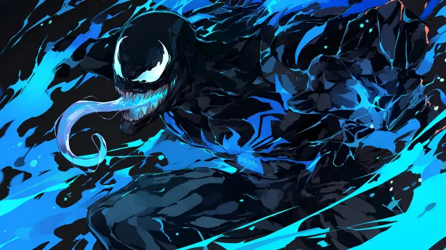 Venom Electric Blue Force wallpaper on Pixipics