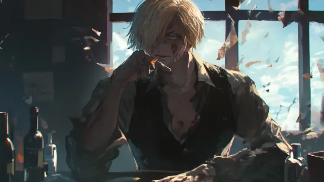 One Piece Sanji After A Fight wallpaper on Pixipics