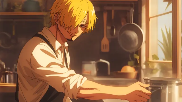 Sanji Cooking In Kitchen One Piece wallpaper on Pixipics