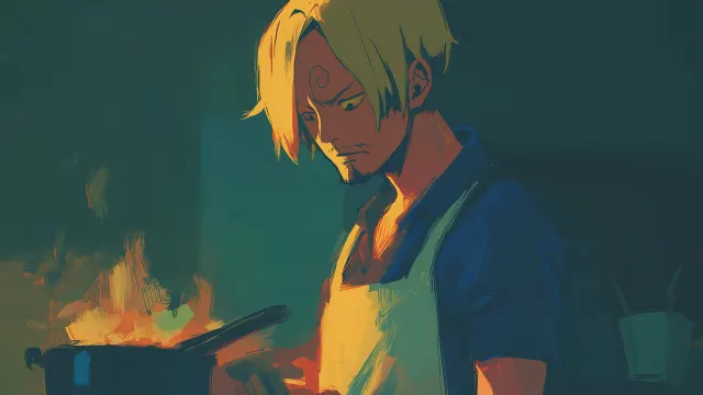 Sanji Is Cooking At The Kitchen wallpaper on Pixipics