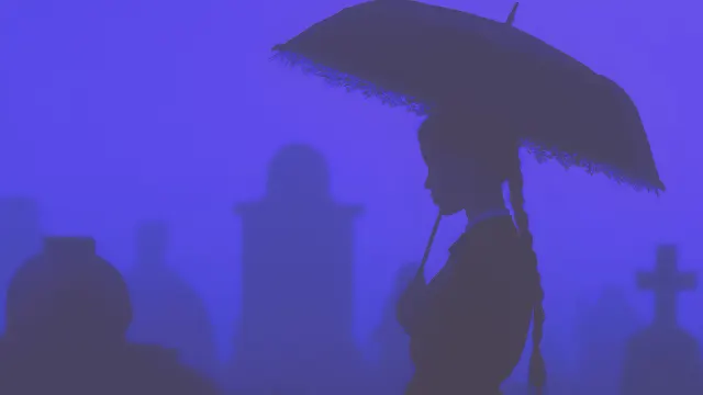 Gothic Wednesday Addams Silhouette wallpaper on Pixipics