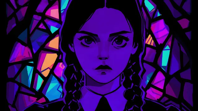Wednesday Addams Night Portrait wallpaper on Pixipics