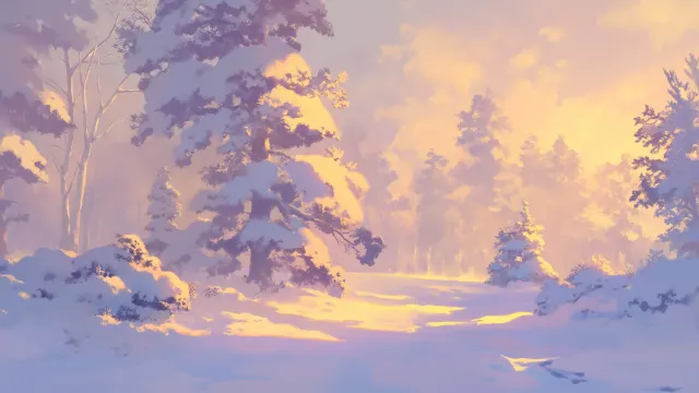 Snow Covered Trees Winter wallpaper on Pixipics