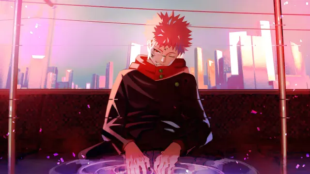 Jujutsu Kaisen Itadori Sukuna Inner Demon City wallpaper on Pixipics