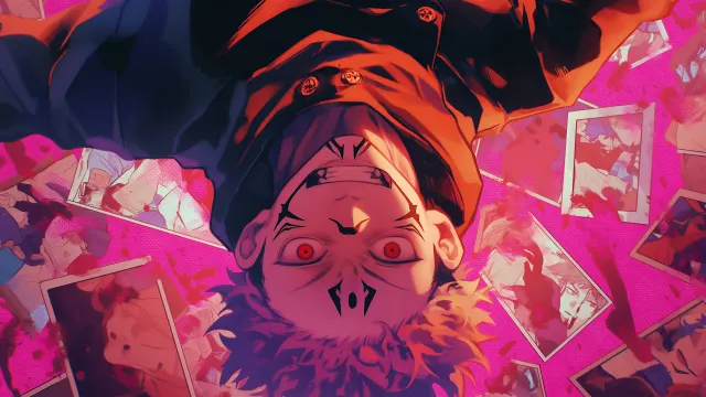 Jujutsu Kaisen Yuji Itadori Upside Down wallpaper on Pixipics