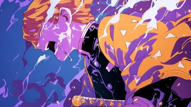 Demon Slayer Zenitsu Screaming Void wallpaper on Pixipics