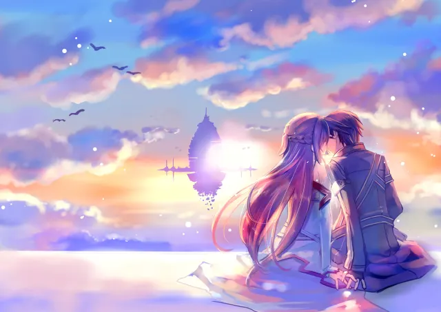 Romantic Sword Art Online Sunset wallpaper on Pixipics