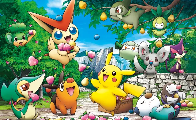 Vibrant Pokémon Adventure wallpaper on Pixipics
