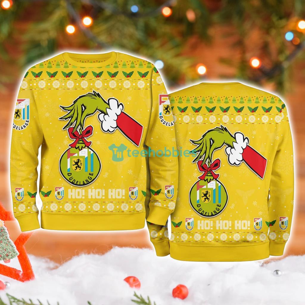 Dudelange Grinch Hand Ugly Christmas Sweater 3D image Dudelange Grinch Hand Ugly Christmas Sweater 3D