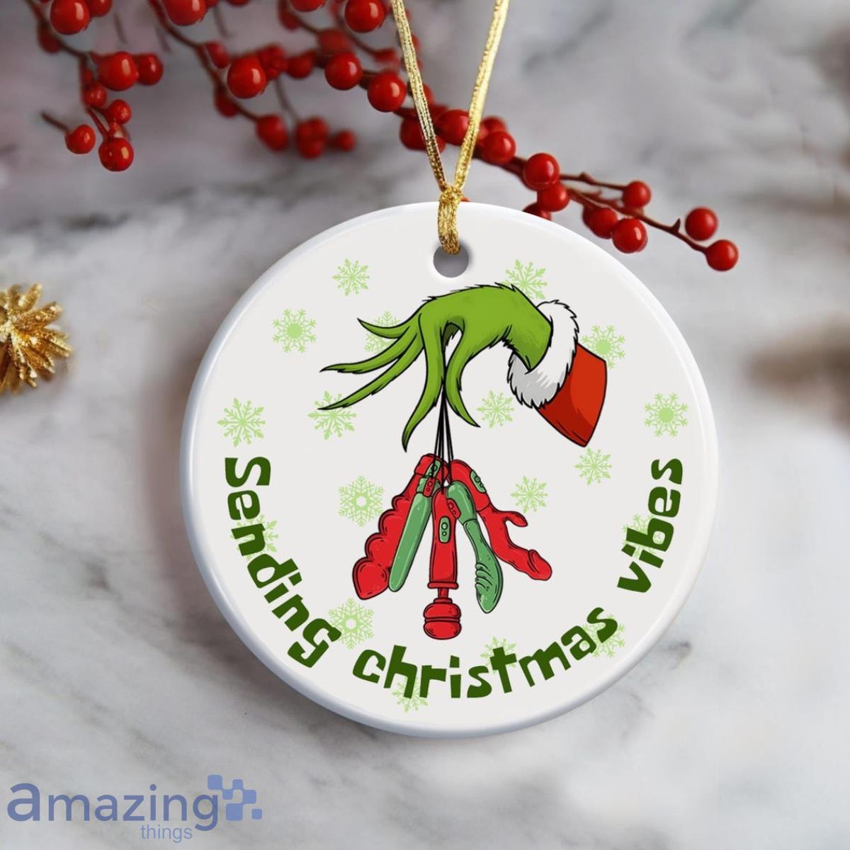 Sending Christmas Vibes Ornaments image Sending Christmas Vibes Ornaments