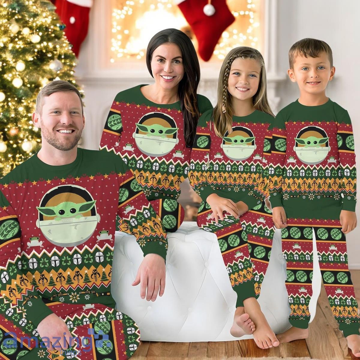 Baby Yoda Family Pajamas For Family Christmas Gift Set Christmas The Mandalorian Holiday Pajamas For Family Christmas Gift image Baby Yoda Family Christmas Pajamas
