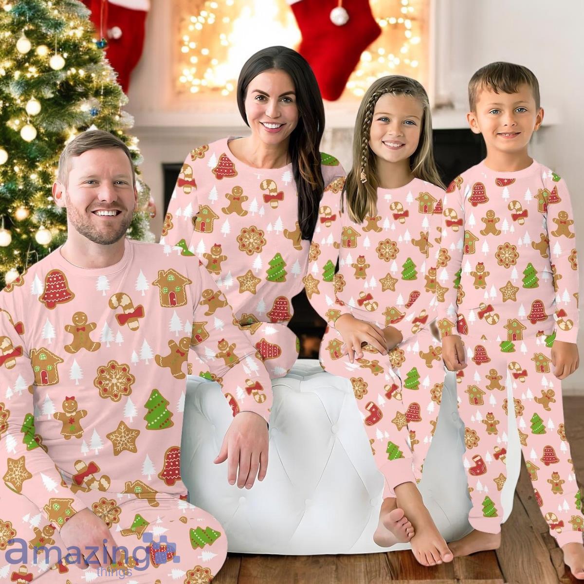 Christmas Gingerbread Family Pajamas For Family Christmas Gift Set Cute Christmas Cookies Holiday Pajamas For Family Christmas Gift image Christmas Gingerbread Family Pajamas