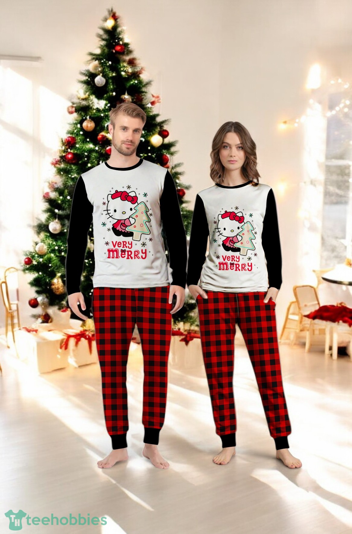 Hello Kitty Verry Merry Family Matching Pajamas Set image Hello Kitty Verry Merry Family Matching Pajamas Set