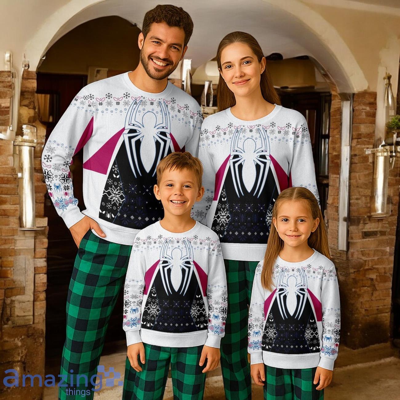 Spider-Man Gwen Stacy Christmas Family Pajamas