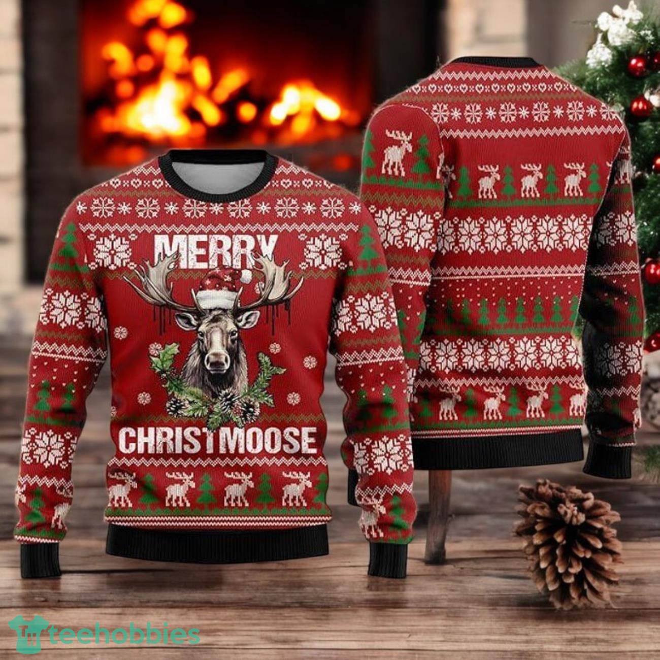 Merry Christmoose Ugly Christmas Sweater image Merry Christmoose Ugly Christmas Sweater