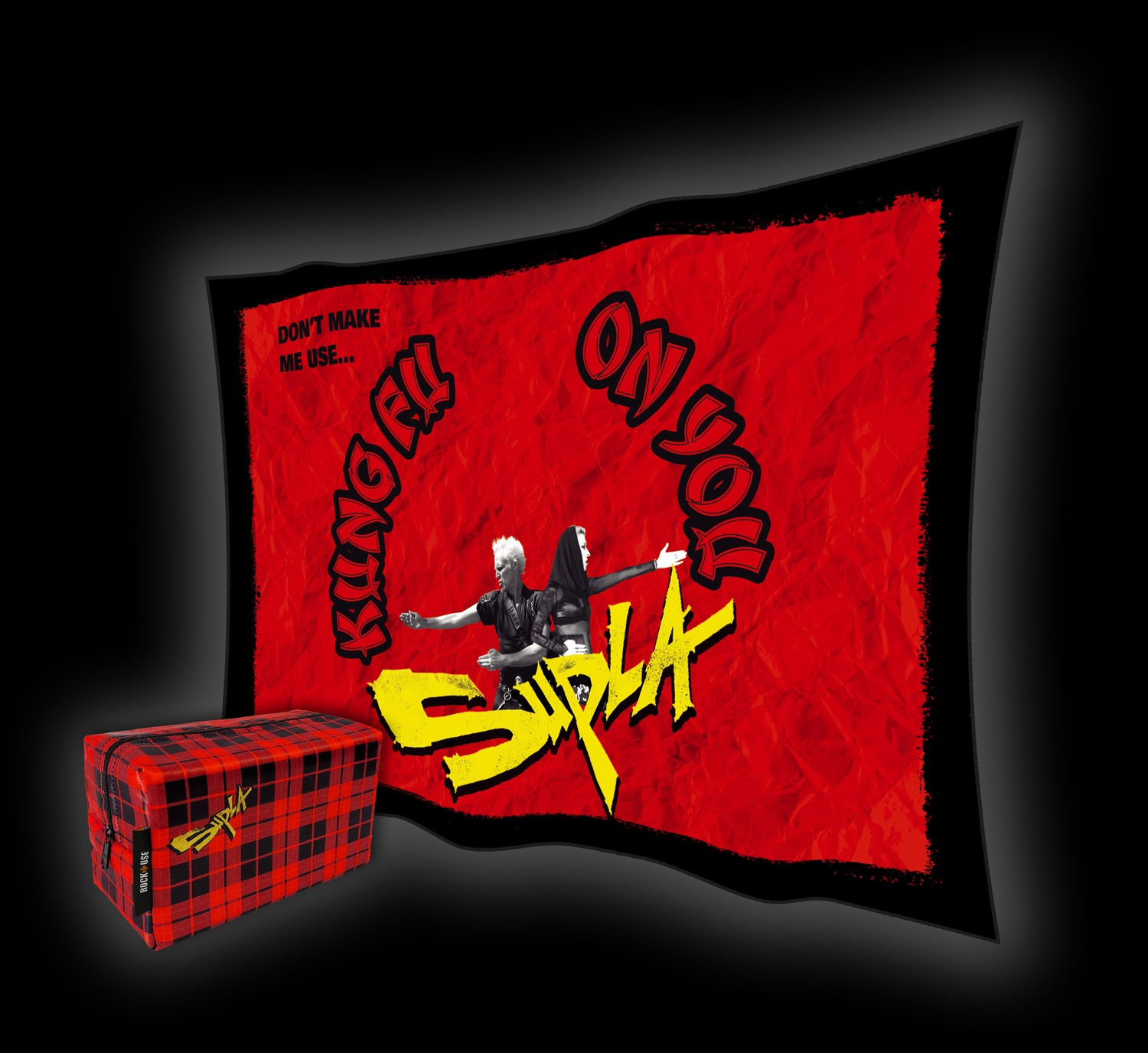 Kit Necessaire & Bandeira Supla - Kung Fu On You - Vermelha