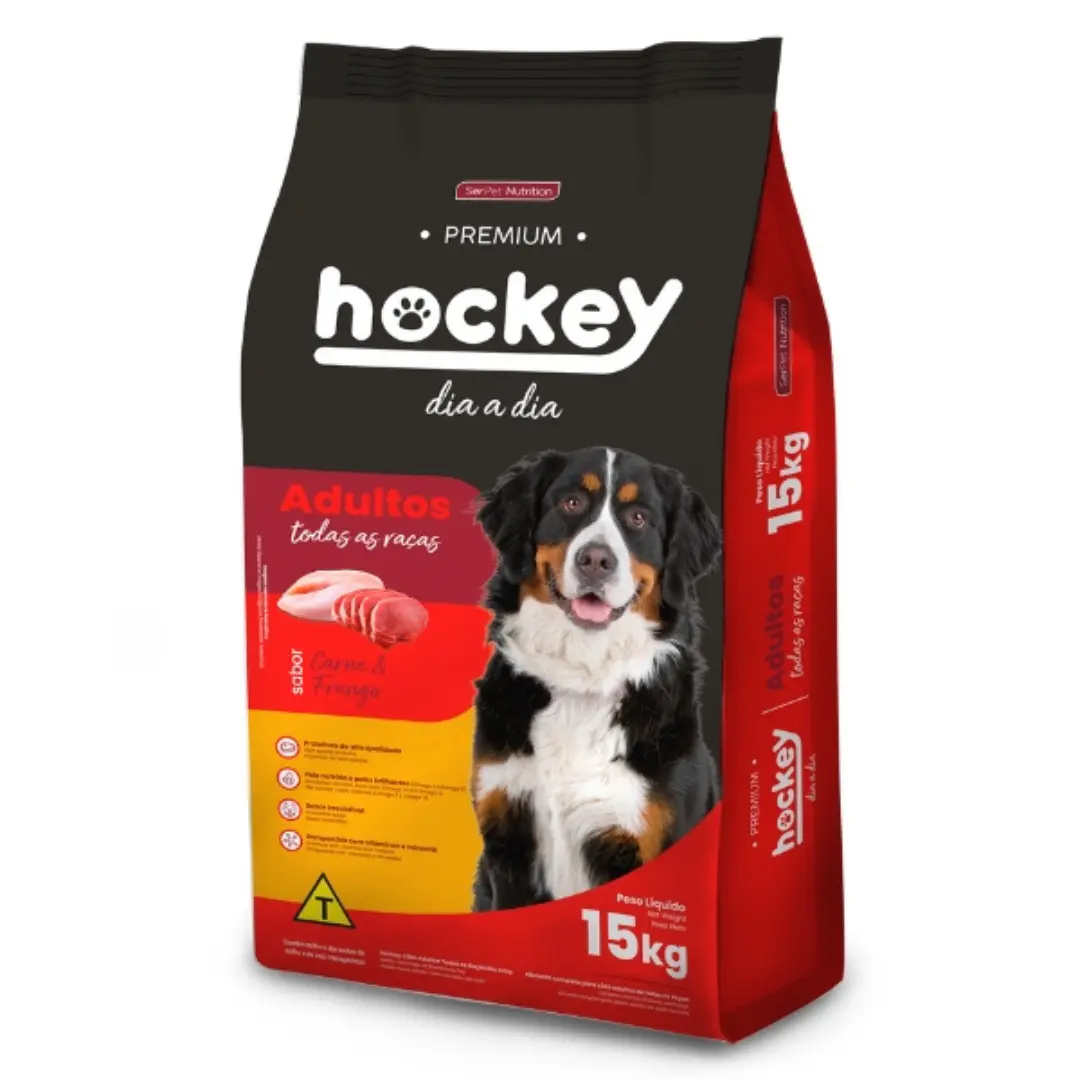 Ração Hockey Premium Cachorro Adulto Todas as Raças 15KG