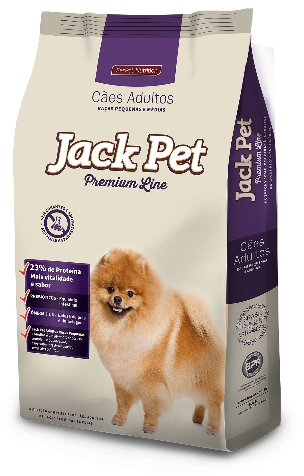 Ração Jack Pet Premium Line Adultos Raças Pequenas e Médias 20 Kg