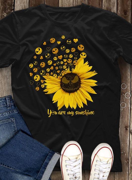 You Are My Sunshine Jack Skellington Sunflower T-shirt cotton t-shirt Hoodie Mug