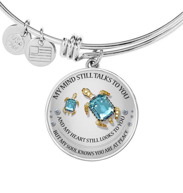 Mind Still Talks Hear Heart Still Looks To But Soul Knows You Are At Peace Turtle Necklace