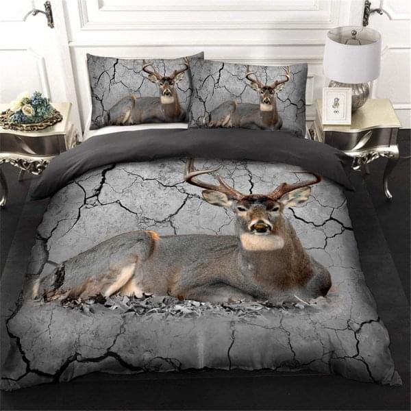 Elk Lying Hunting Hunter Bedding Set