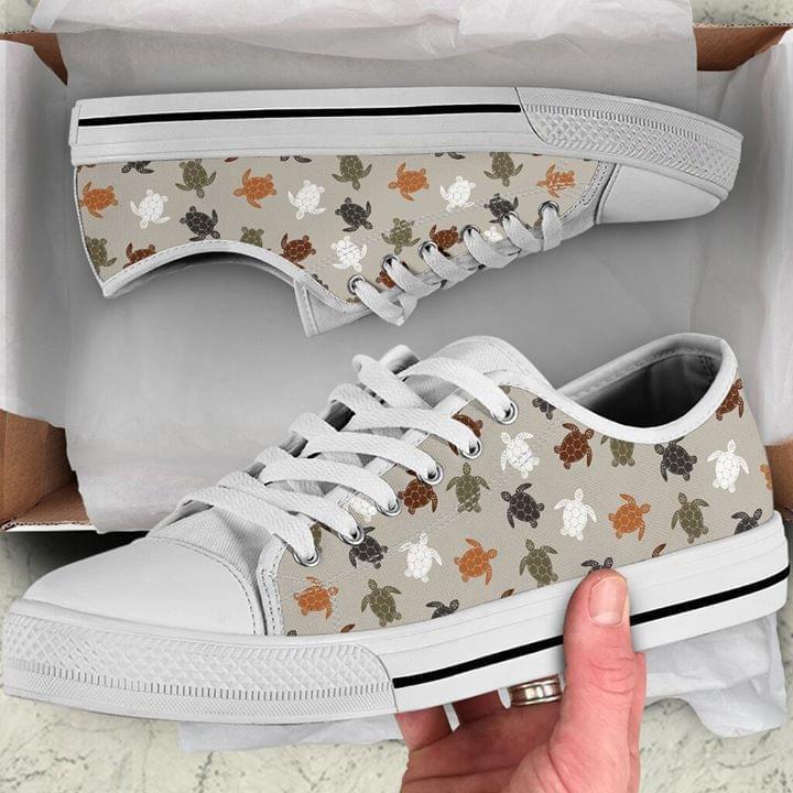Cute Turtles Parttern For Animal Lover Converse Sneakers