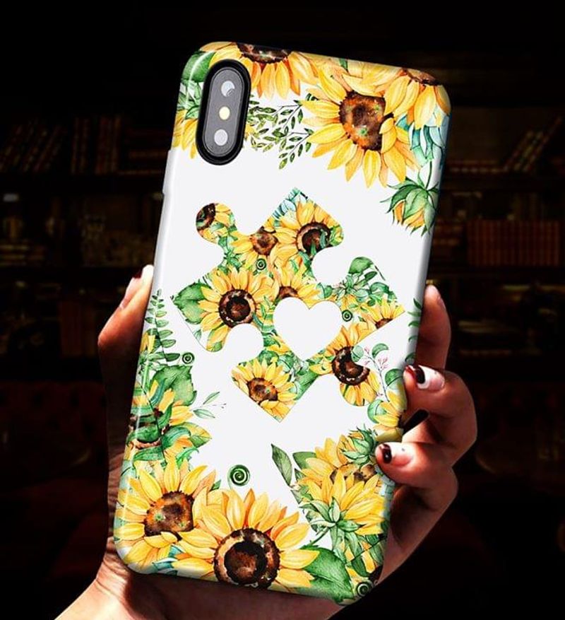 Autism Sunflower Phone Case Full Sizes Iphone Samsung