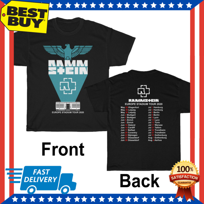 New Popular Rammstein Europe Stadium Tour 2020 Dates Black T-Shirt