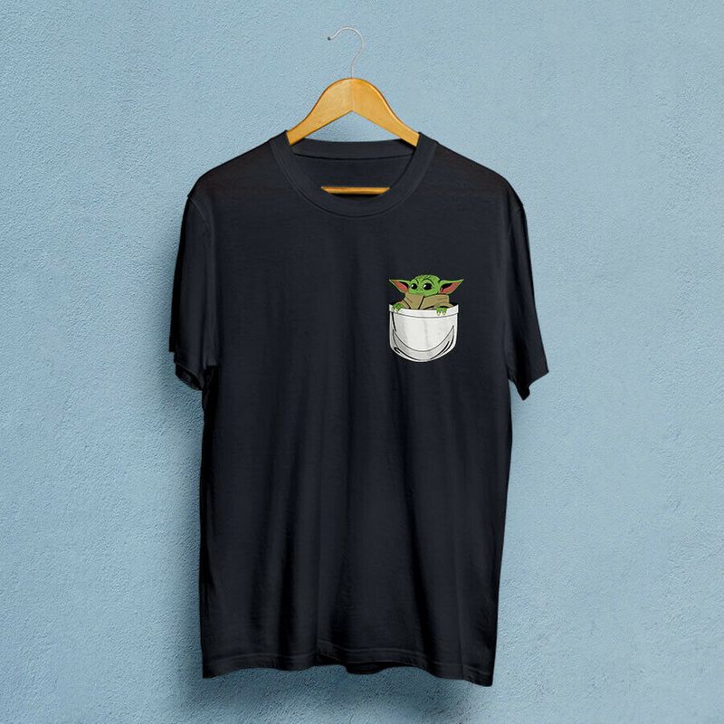 Baby Yoda In A Pocket Cotton T Shirt Mens And Womens Clothing S 6xl