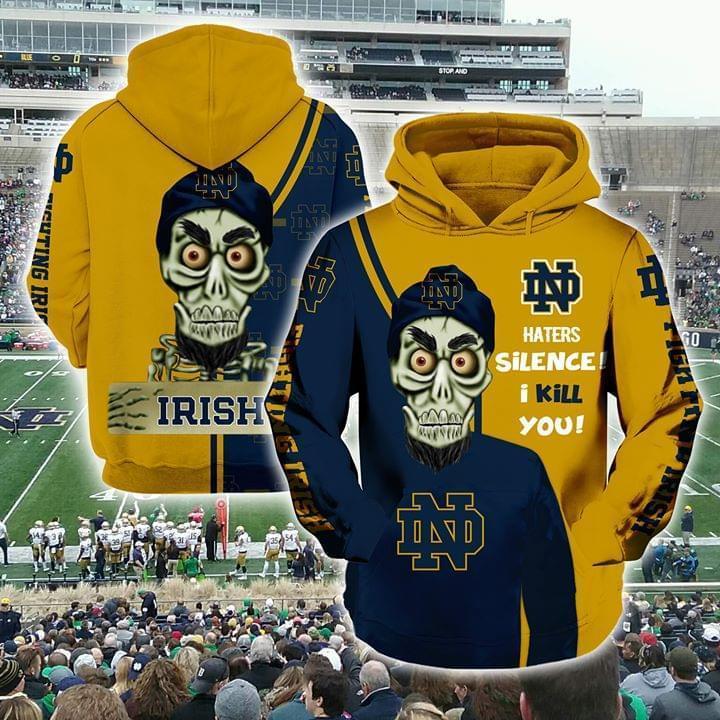 Achmed Notre Dame Fighting Irish Haters I Kill You 3d Printed Hoodie 3d