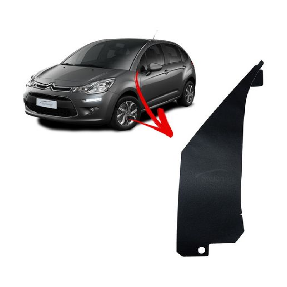 Adesivo Blackout Porta Dianteira Esquerda Citroen C3 8666FH