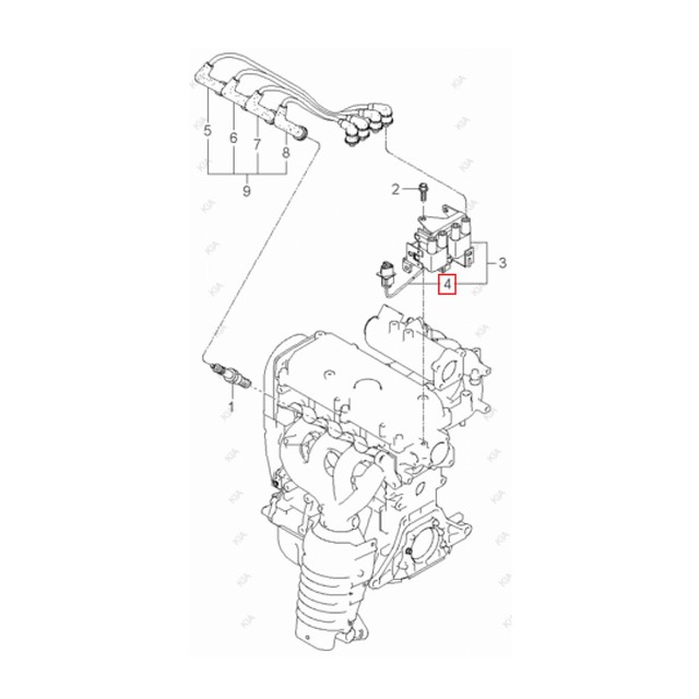 Cabo Bobina Ignição Kia Picanto 2004/2006 2736702660