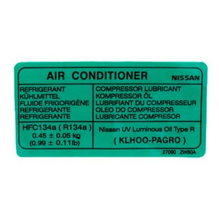 Etiqueta Plastica Autoadesiva Ar Condicionado Tiida 07/19 27090ZW80A