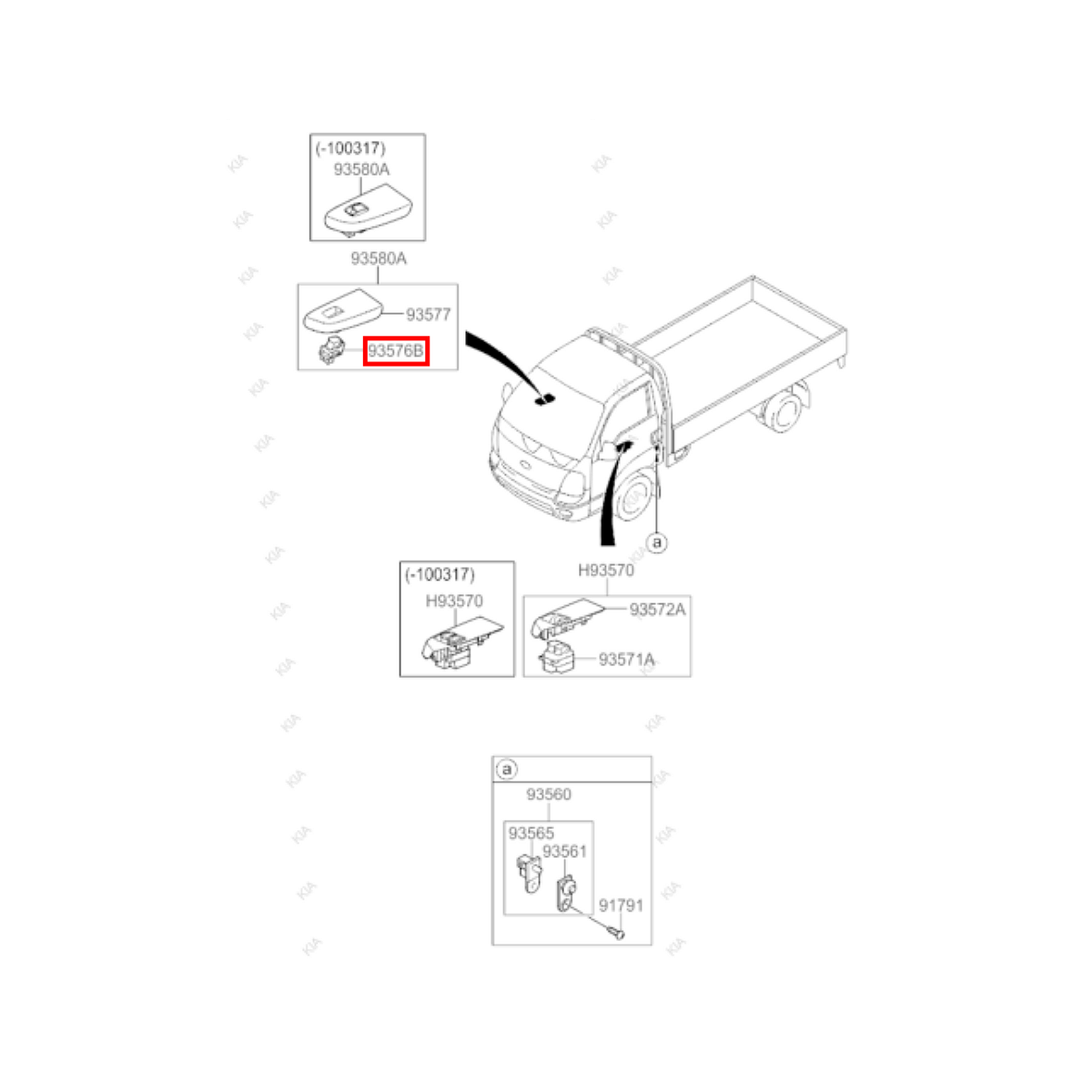 Interruptor Vidro Eletrico Kia Bongo 2006/2016 935764E000