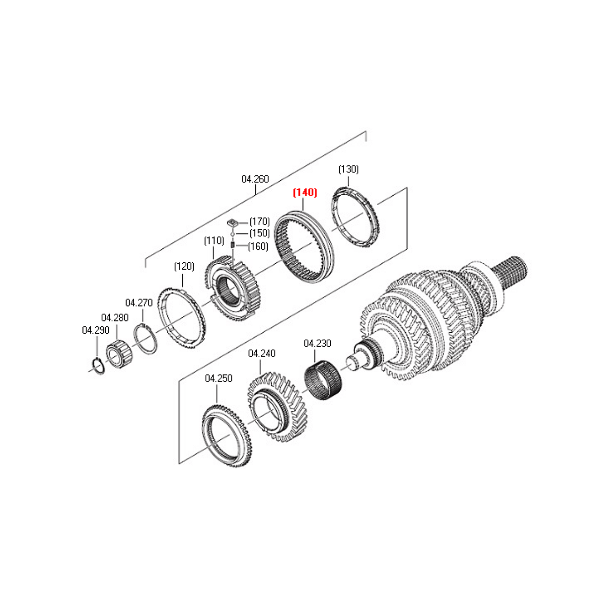 Luva Engate Cambio 5S 400 V 1333304060 Zf