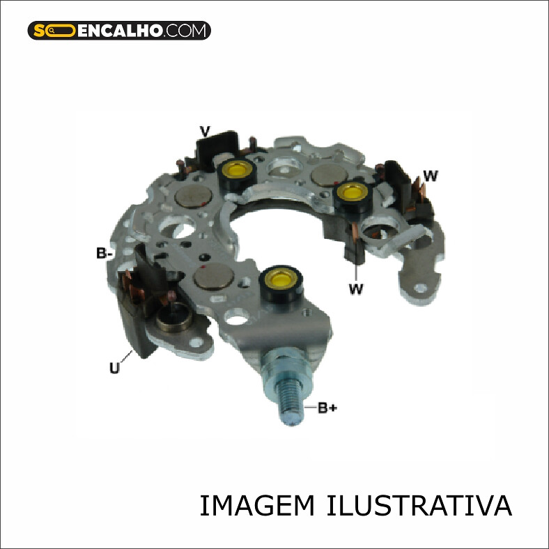 Placa Retificadora Alternador Denso 120A Focus 08> Com Motor Sigma Duratec - Ref. Ga1304/Ik3172