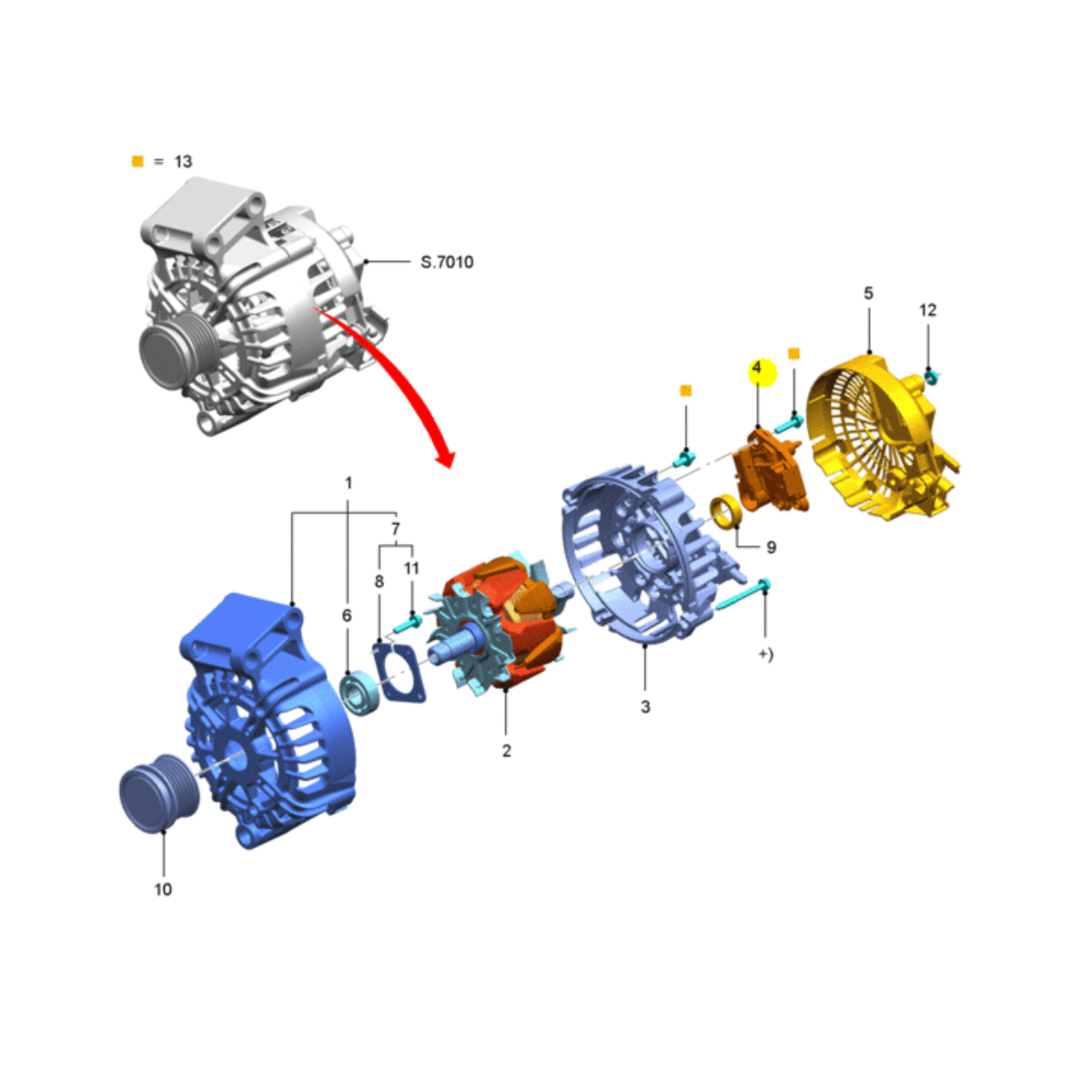 Regulador Voltagem Alternador Ecosport 2012/2017 Ka 2014/2018 New Fiesta 2013/ CN1510316CA