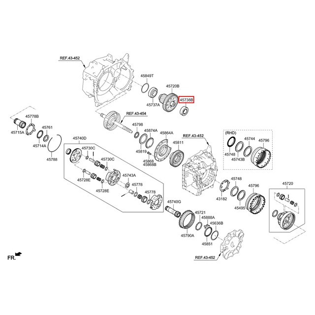 Rolamento Engrenagem Transmissão Kia Soul 12/19 Rio 12/20 Forte/Cerato 14/18 4573826350