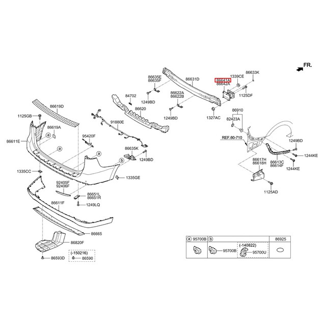 Suporte Esquerdo Lamina Parachoque Kia Sedona 2015/2021 86641A9000