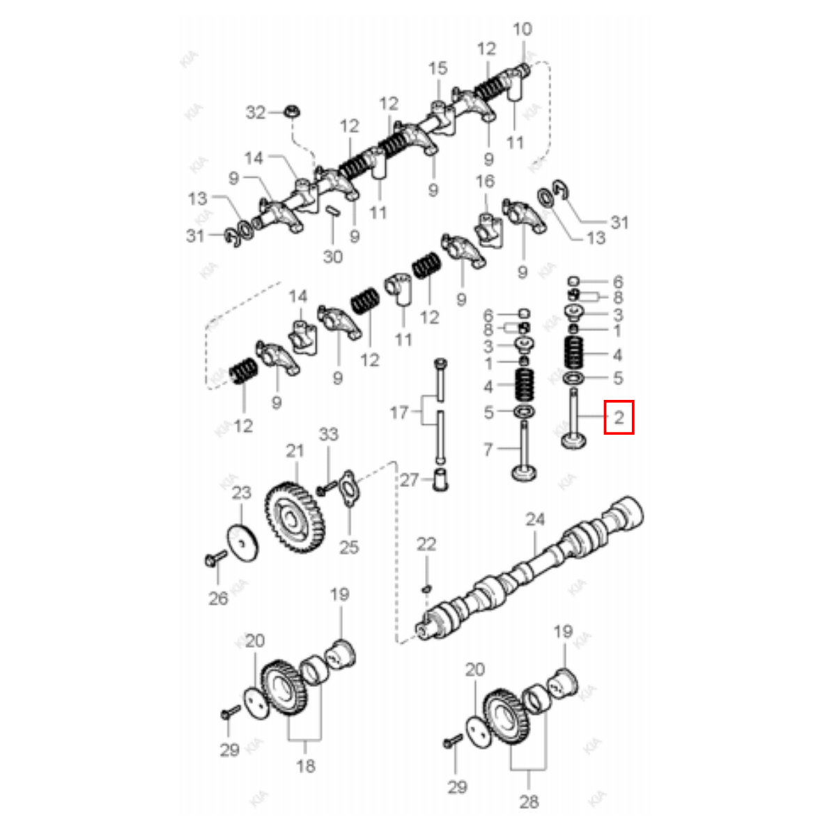 Valvula Admissão Motor Kia Bongo 97/04 Besta 00/05 0K65C12111