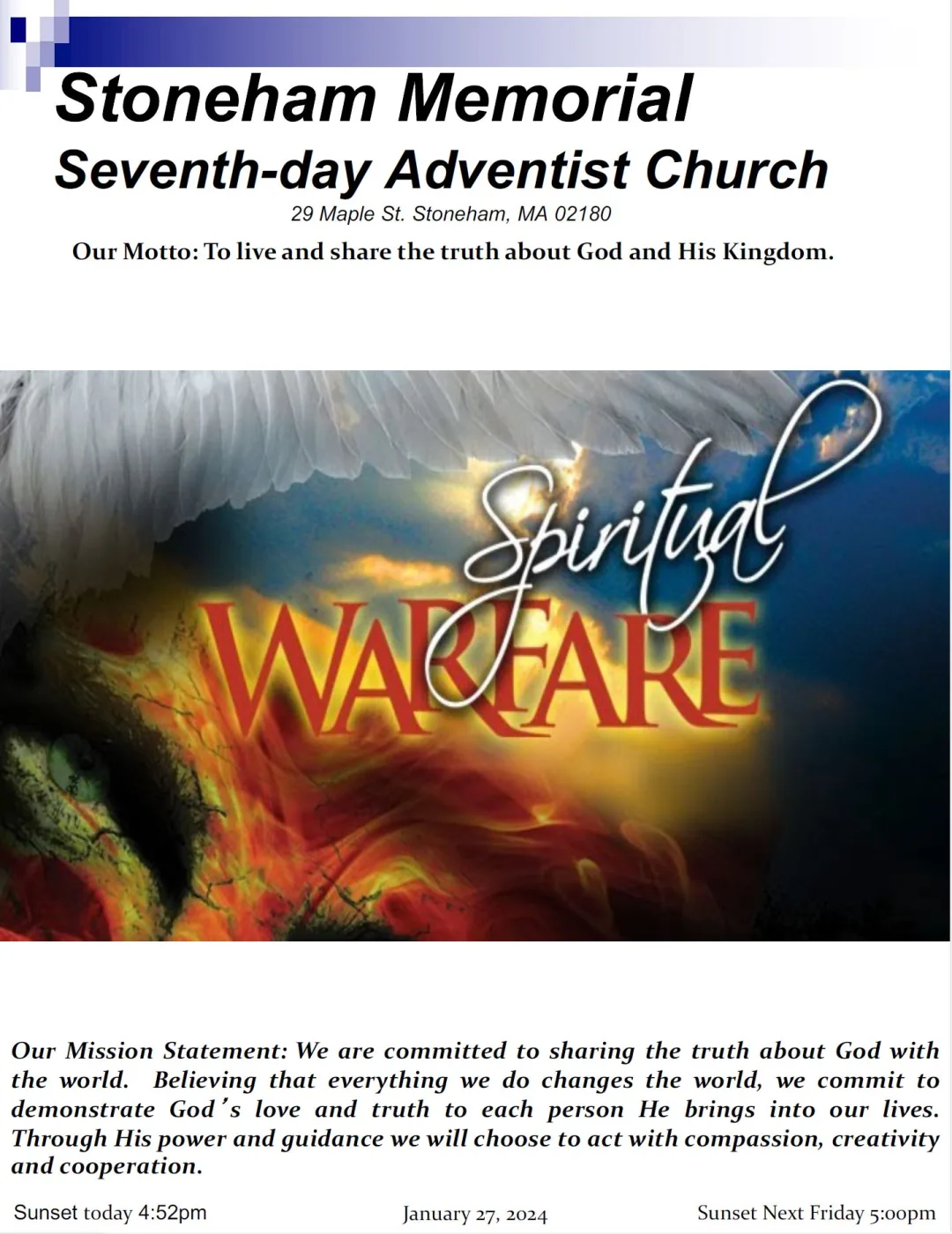 Cover of the bulletin for January 27, 2024