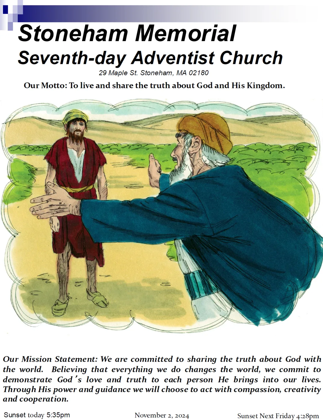 Cover of the bulletin for November 2, 2024